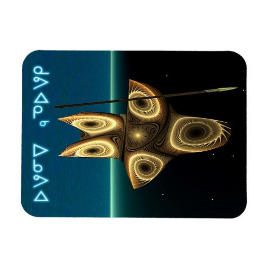 Fractal Inuit Hunter Magneet (Horizontaal)