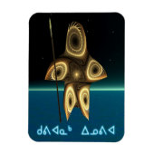 Fractal Inuit Hunter Magneet (Verticaal)