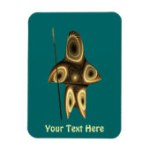 Fractal Inuit Hunter Magneet (Verticaal)