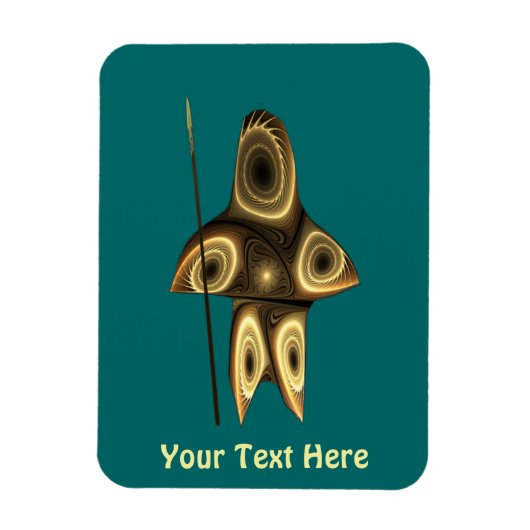 Fractal Inuit Hunter Magneet (Verticaal)