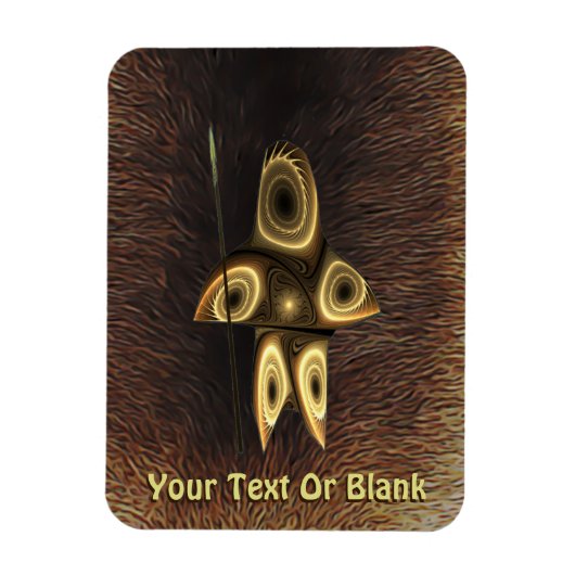 Fractal Inuit Hunter Magneet (Verticaal)