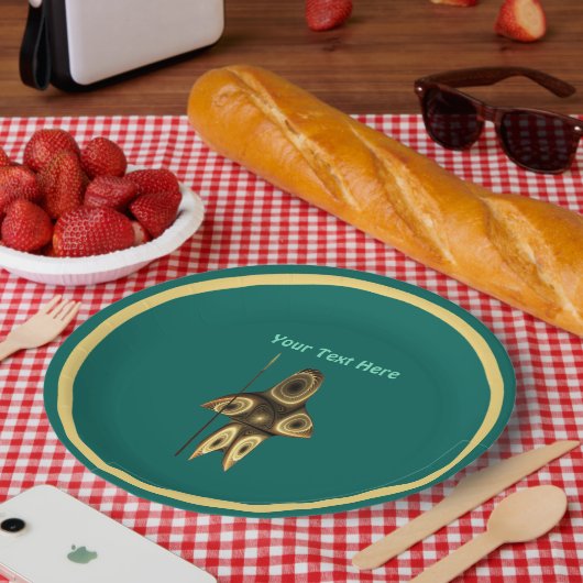 Fractal Inuit Hunter Paper Borden Papieren Bordje (Picknick)