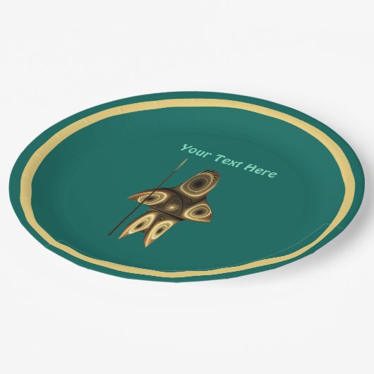 Fractal Inuit Hunter Paper Borden Papieren Bordje (Gekanteld)