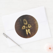 Fractal Inuit Hunter Ronde Sticker (Envelop)