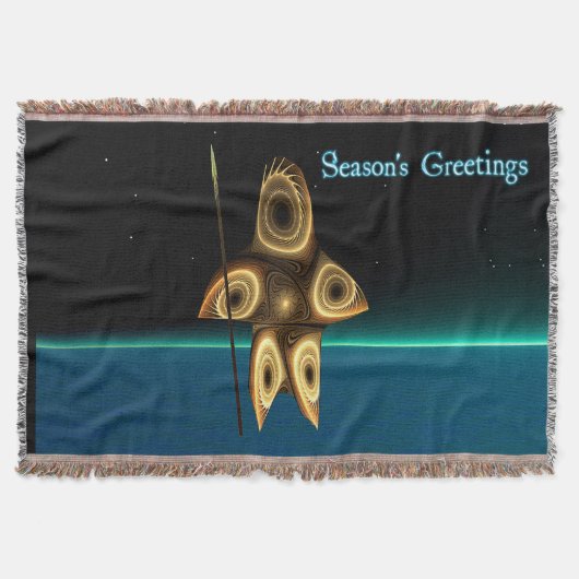 Fractal Inuit Hunter - Seizoensgroeten Deken (Voorkant)