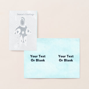 Fractal Inuit Hunter - Seizoensgroeten Folie Kaarten