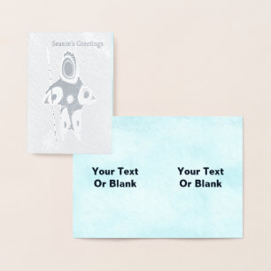 Fractal Inuit Hunter - Seizoensgroeten Folie Kaarten