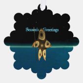 Fractal Inuit Hunter - Seizoensgroeten Ornament Kaart (Voorkant)