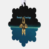 Fractal Inuit Hunter - Seizoensgroeten Ornament Kaart (Links)