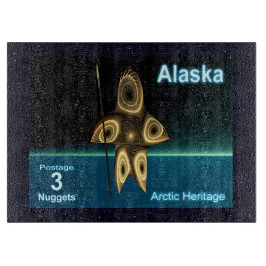 Fractal Inuit Hunter Snijplank (Voorkant)