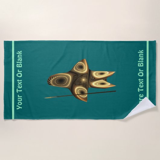 Fractal Inuit Hunter Strandlaken (Voorkant)