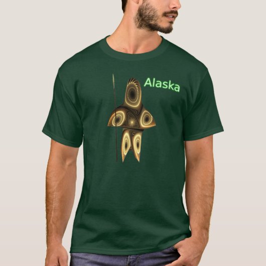 Fractal Inuit Hunter T-shirt (Voorkant)
