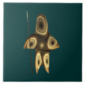 Fractal Inuit Hunter Tegeltje (Voorkant)