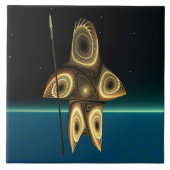 Fractal Inuit Hunter Tegeltje (Voorkant)