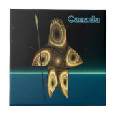 Fractal Inuit Hunter Tegeltje (Voorkant)