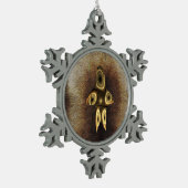 Fractal Inuit Hunter Tin Sneeuwvlok Ornament (Links)