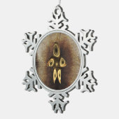 Fractal Inuit Hunter Tin Sneeuwvlok Ornament (Rechts)