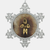 Fractal Inuit Hunter Tin Sneeuwvlok Ornament (Voorkant)