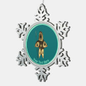 Fractal Inuit Hunter Tin Sneeuwvlok Ornament (Rechts)