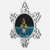 Fractal Inuit Hunter Tin Sneeuwvlok Ornament (Rechts)