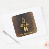 Fractal Inuit Hunter Vierkante Sticker (Envelop)
