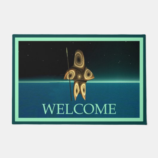 Fractal Inuit Hunter - Welkom Deurmat (Voorkant)