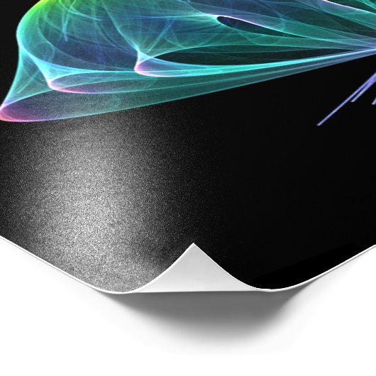 Fractal Jellyfish Foto Afdruk (Hoek)