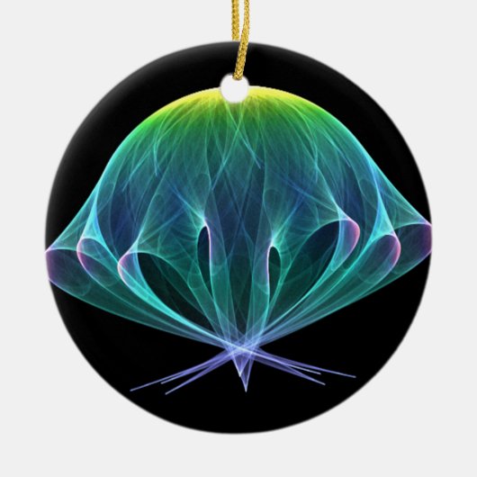 Fractal Jellyfish Keramisch Ornament (Voorkant)