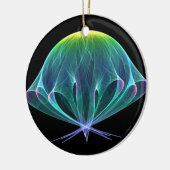Fractal Jellyfish Keramisch Ornament (Links)