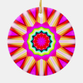 Fractal Kaleidoscoop 01 Keramisch Ornament (Achterkant)