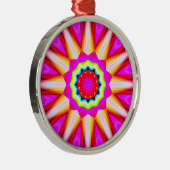 Fractal Kaleidoscoop 01 Metalen Ornament (Rechts)