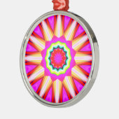 Fractal Kaleidoscoop 01 Metalen Ornament (Links)