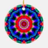 Fractal Kaleidoscoop 02 Keramisch Ornament (Achterkant)