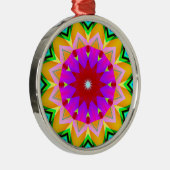 Fractal Kaleidoscoop 04 Metalen Ornament (Rechts)