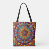 Fractal Kaleidoscope Mandala Art Design-44444 Tote Bag (Achterkant)