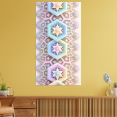 Fractal Kaleidoscope Movement in Soft Gradient Canvas Afdruk (Insitu (Woonkamer))