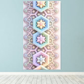 Fractal Kaleidoscope Movement in Soft Gradient Canvas Afdruk (Insitu (Houten vloer))