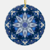 Fractal Kaleidoscope Winter Delight Ornament (Voorkant)