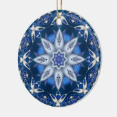Fractal Kaleidoscope Winter Delight Ornament (Links)