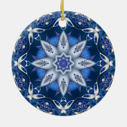 Fractal Kaleidoscope Winter Delight Ornament (Achterkant)