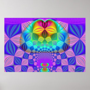Fractal Karl Marx Poster