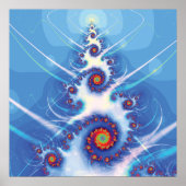 Fractal kerstboom poster (Voorkant)