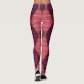 Fractal Lace Paarse + Earth Roze Leggings ★ Psydef (Achterkant)