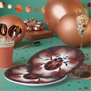 Fractal Ladybug Art Design, Papieren Bordje