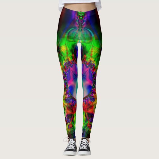 Fractal Leggings, Beetle Juice Leggings (Voorkant)