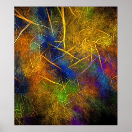 Fractal Lightning (Storm vlam) Poster (Voorkant)