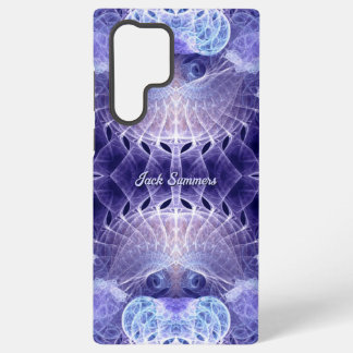 Fractal Lila Fantasy Aangepaste naam Samsung Galaxy Hoesje