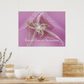 Fractal Lily - Borstkanker Poster (Keuken)