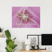 Fractal Lily - Borstkanker Poster (Thuiskantoor)