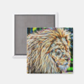 Fractal Lion Magneet (Voorkant / Achterkant)